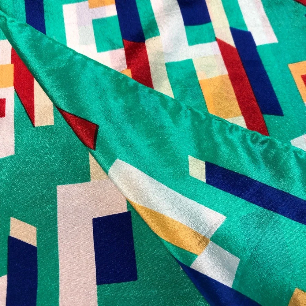 80’s Vintage Silk Turquoise Scarf